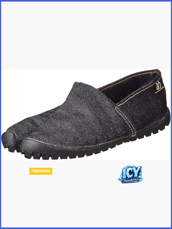 Unisex Tabi Style Espadrille Shoes Cotton Twill Upper Rubber Outsole